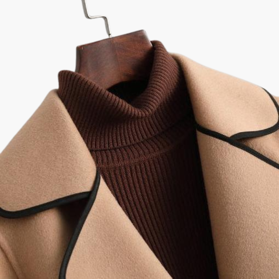 Lucinda | Double Breasted Wool Blend Trench Coat For Women