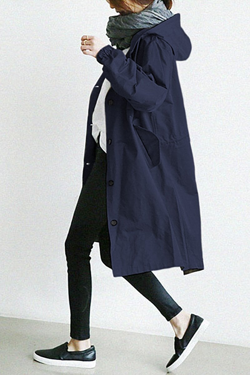 Mathilde | Longline Black Wool Hooded Winter Puffer Coat Fur