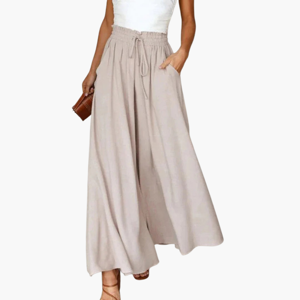 Sabine | High Waisted Wide Leg Trousers Summer Casual