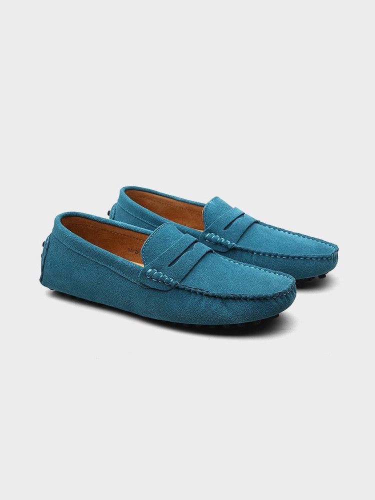 Coralie | Nude Suede Pumps Slip-On Loafer for Smart Casual Style