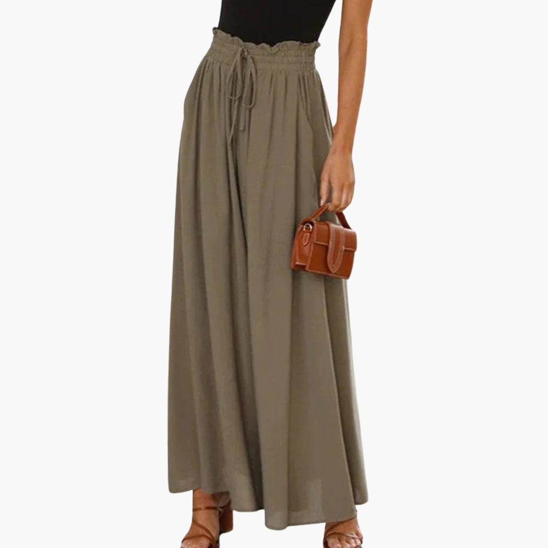 Sabine | High Waisted Wide Leg Trousers Summer Casual