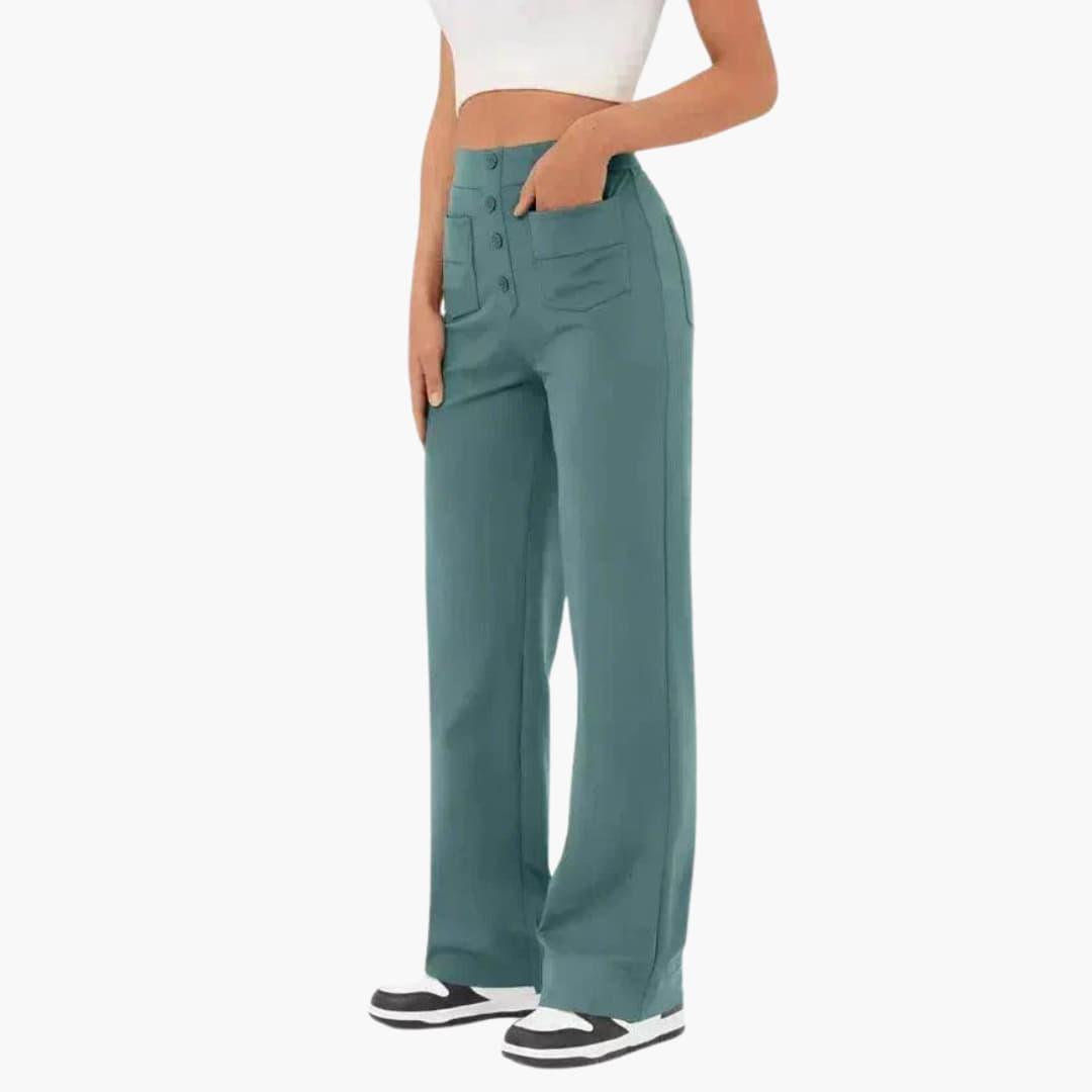 Theodora | Womens Casual Straight Leg Trousers