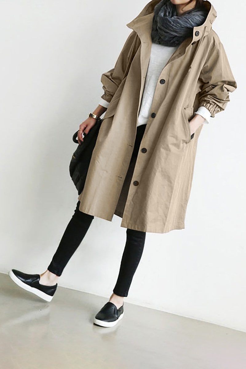 Mathilde | Longline Black Wool Hooded Winter Puffer Coat Fur