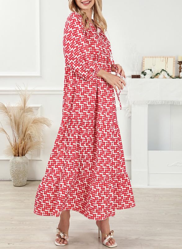 Oceane | Boho Floral Puff Sleeve Maxi Wedding Guest Dress