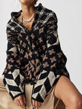 Mirabelle | Oversized Cardigan Sweater Diamond Knit Layer