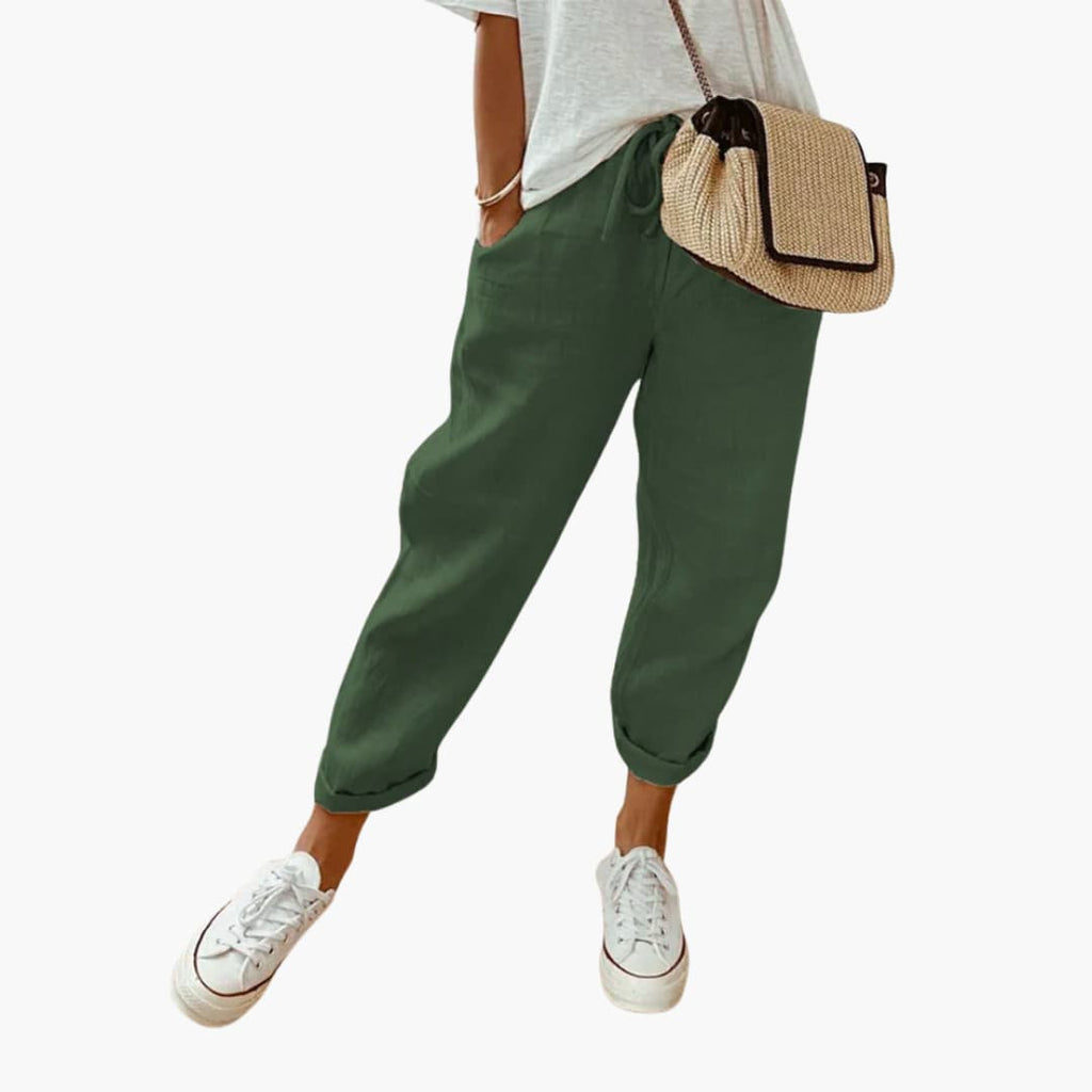 Seraphina | Womens Summer Trousers with Drawstring Waist