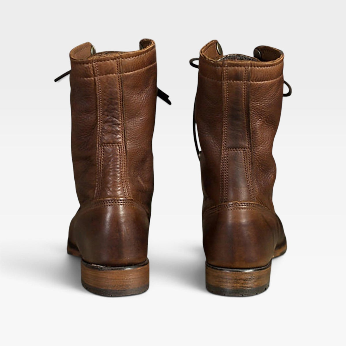 Rosalind | Black Brown Leather Lace Up Chelsea Combat Boots