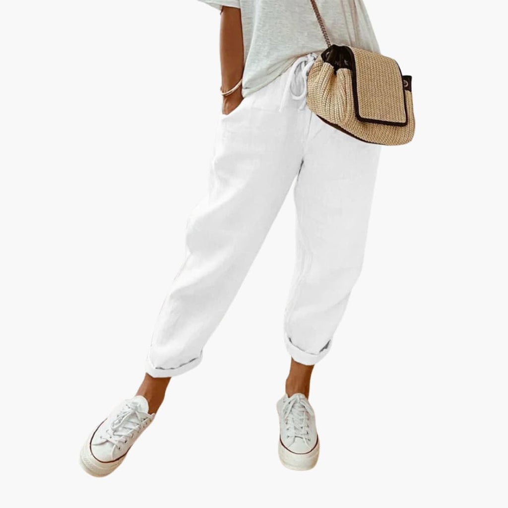 Seraphina | Womens Summer Trousers with Drawstring Waist