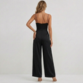 Violaine | Wide Leg Pleated Casual Jumpsuit For Women