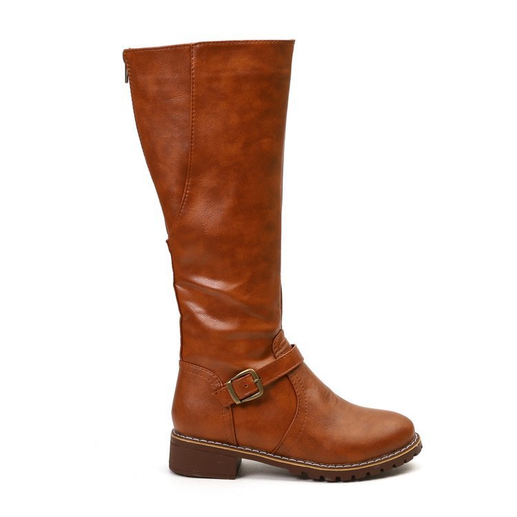 Vivienne | Black Leather Knee High Riding Boots