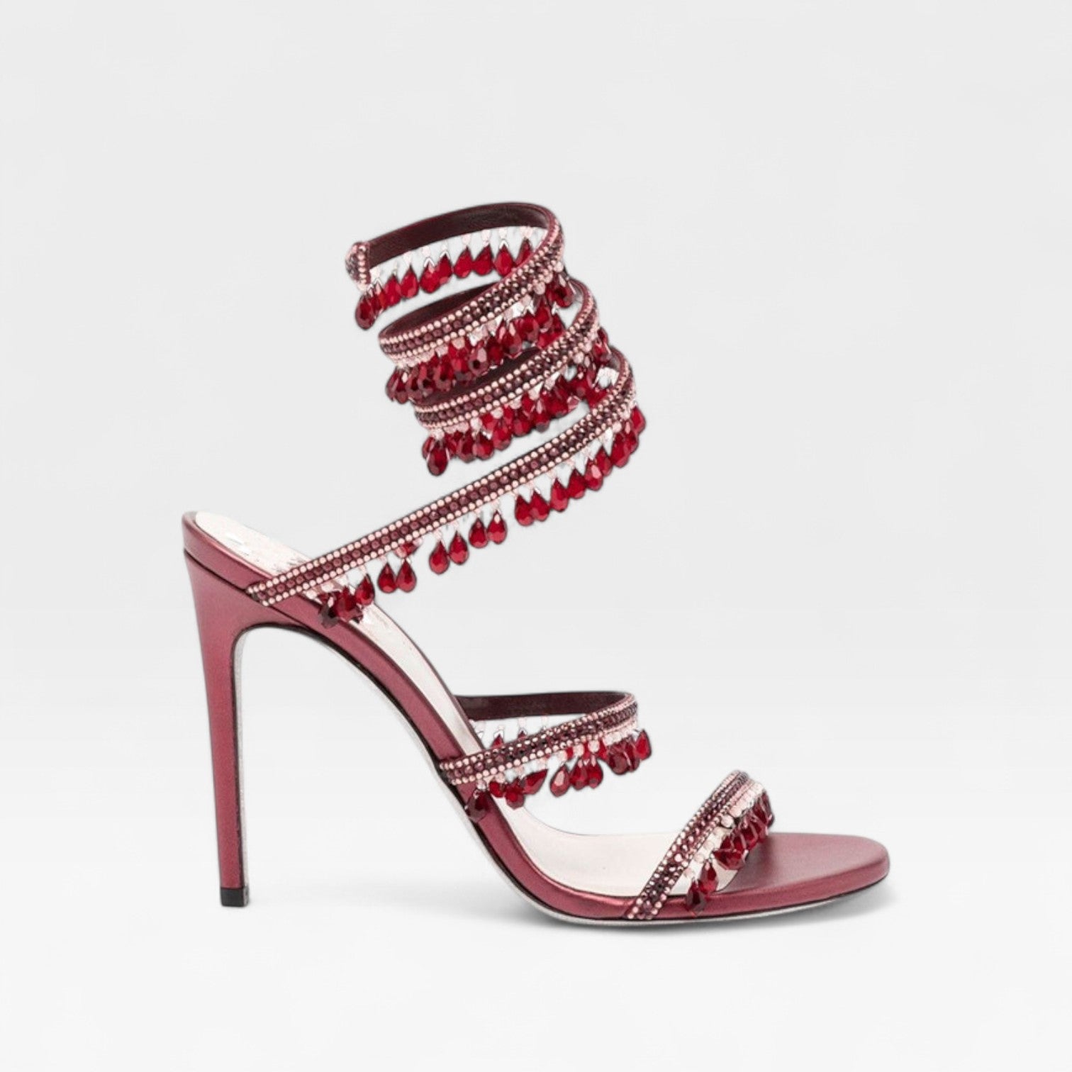 Esmee | Gold Block Heels For Wedding Crystal Strappy Sandals
