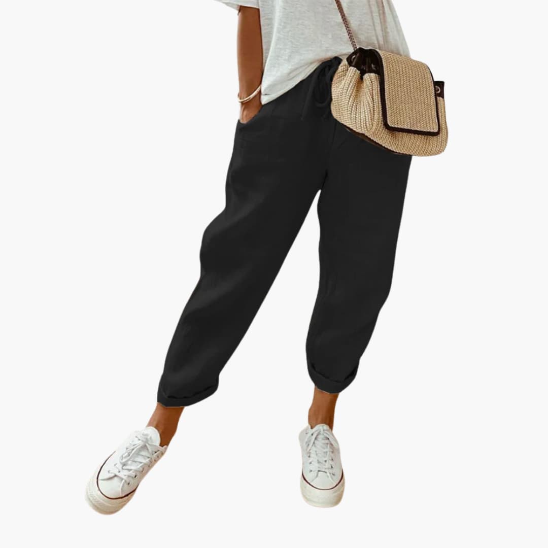 Seraphina | Womens Summer Trousers with Drawstring Waist