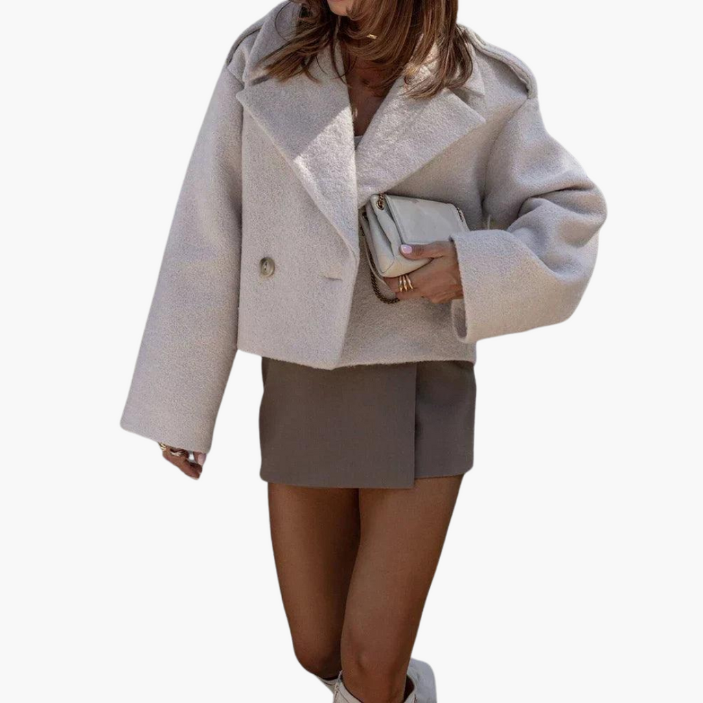 Francesca | Cropped Leather Jacket For Everyday Sophistication
