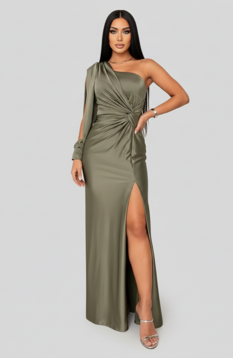 Faustine | Alemais Dress One Shoulder Satin Maxi Occasion