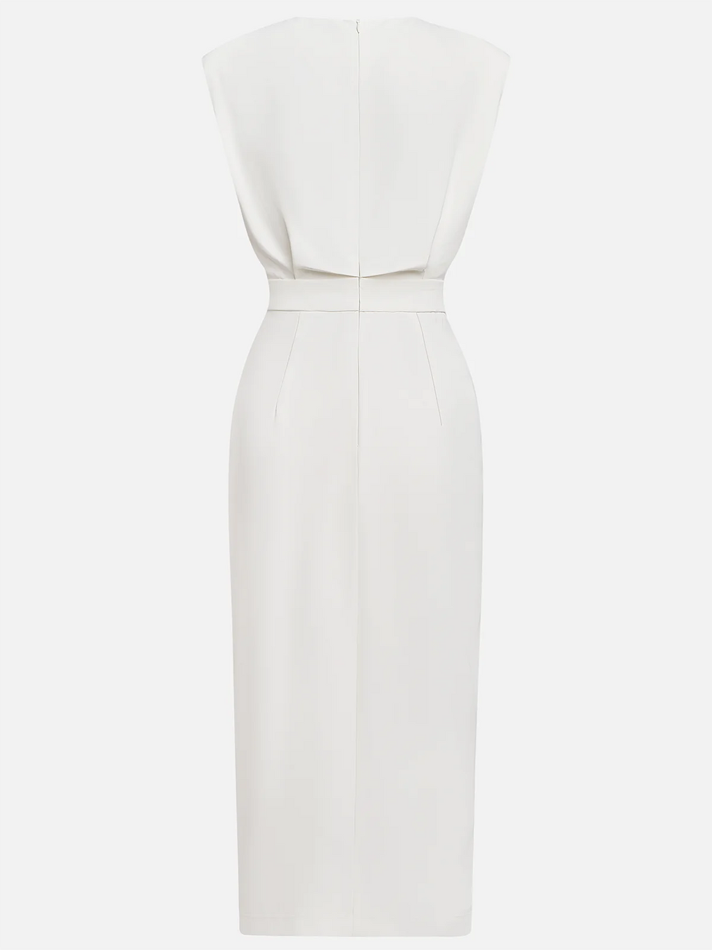 Octavia | Women Formal Midi Dress With Button Slit Detail