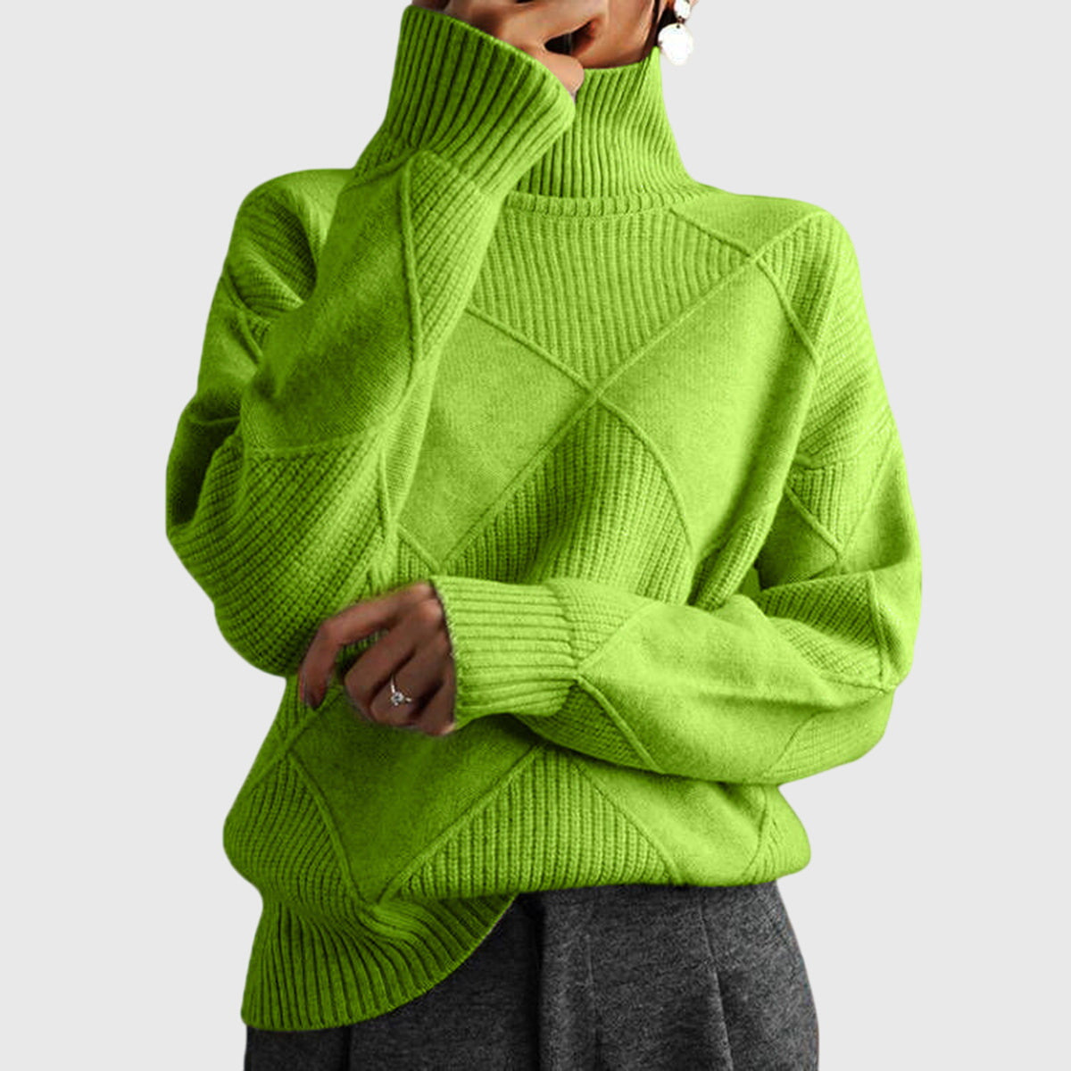 Oriane | Women's Turtleneck Sweater Dress for Layering & Work