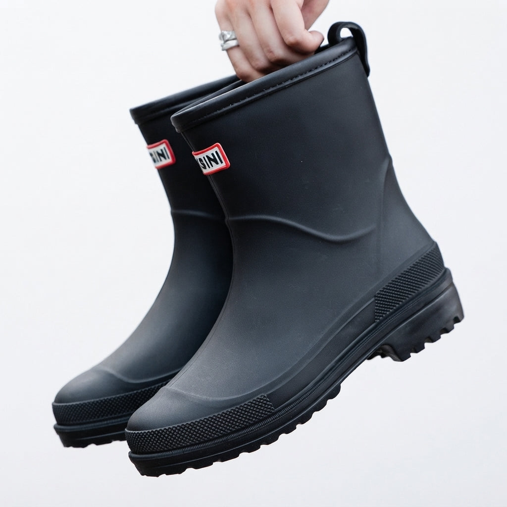 Beatrix | Waterproof Winter Wellington Snow Boots — Black