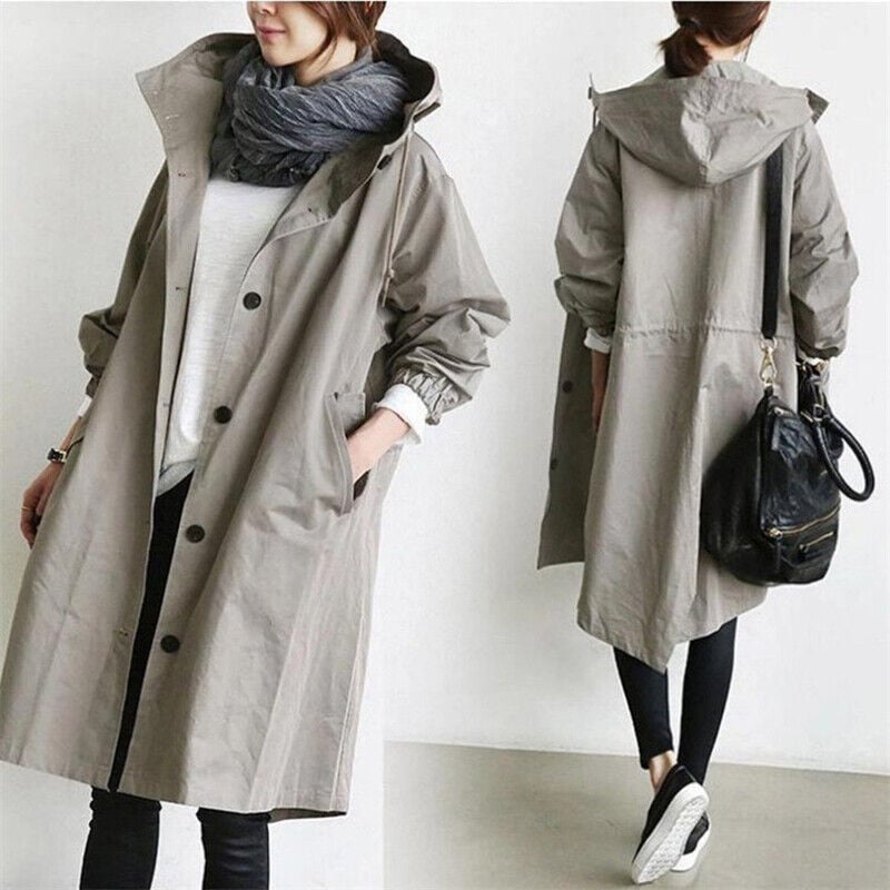 Mathilde | Longline Black Wool Hooded Winter Puffer Coat Fur