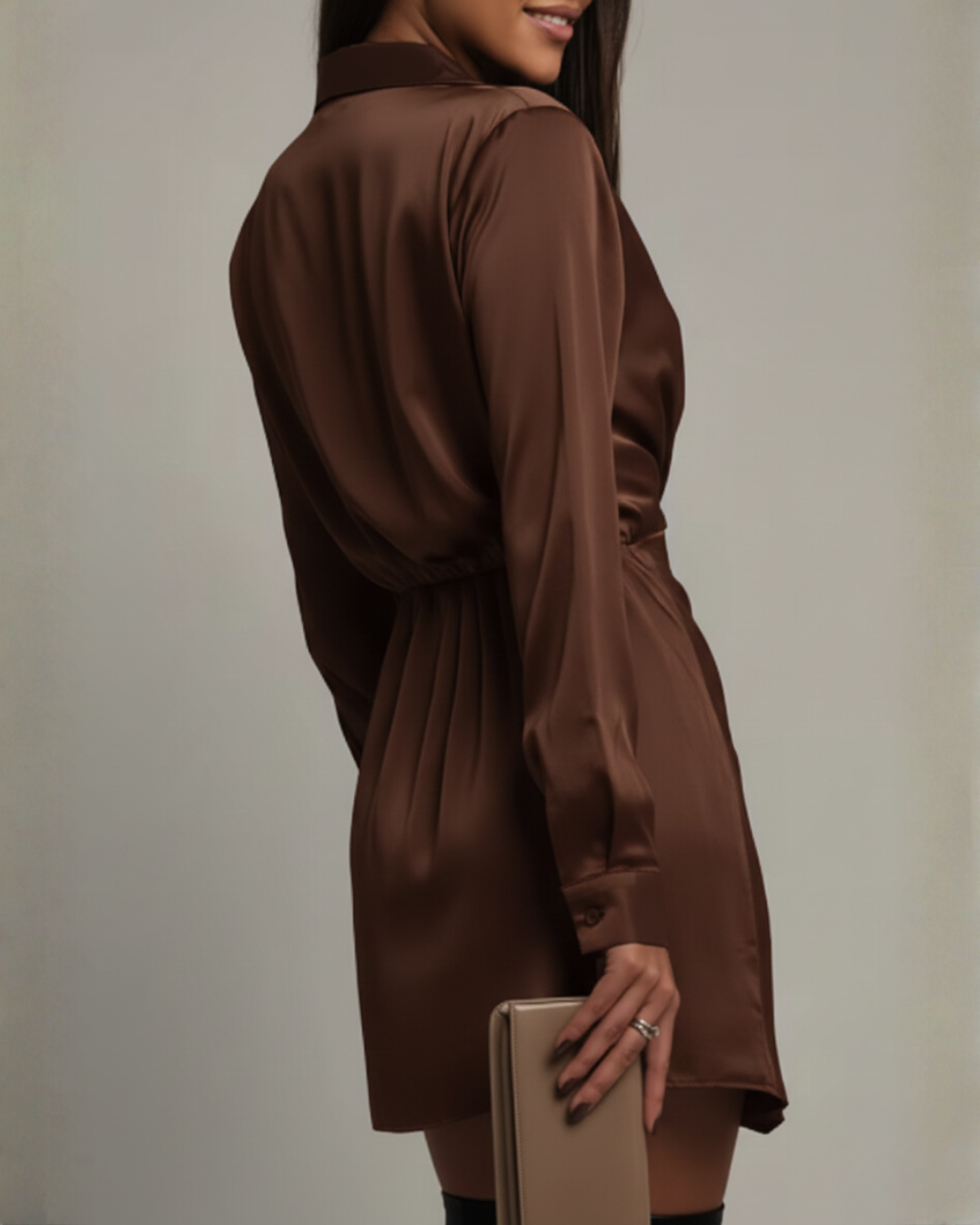 Anouk | Satin Wrap Mini Dress For Evenings And Cocktails