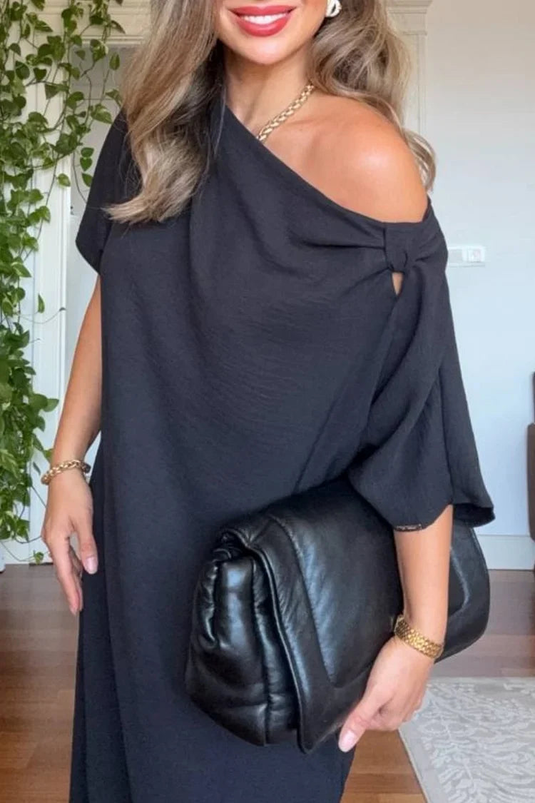 Mirabelle | Asymmetrical One-Shoulder Maxi Dress