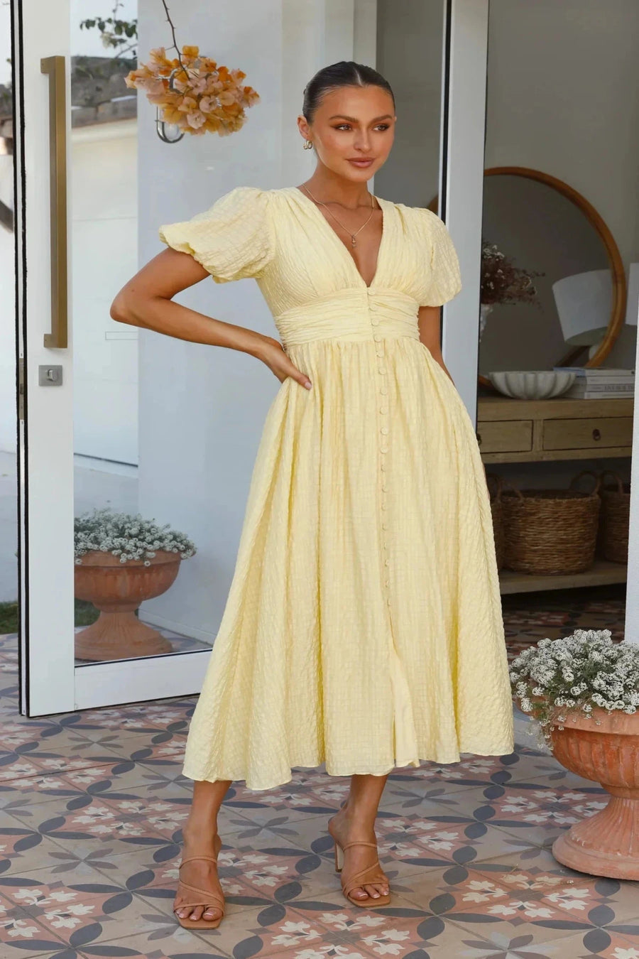 Arabella | Long Sleeve Maxi Dress For Garden Parties & Weddings