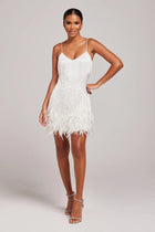 Penelope | Petite Cocktail Dresses Feather Fringe Mini