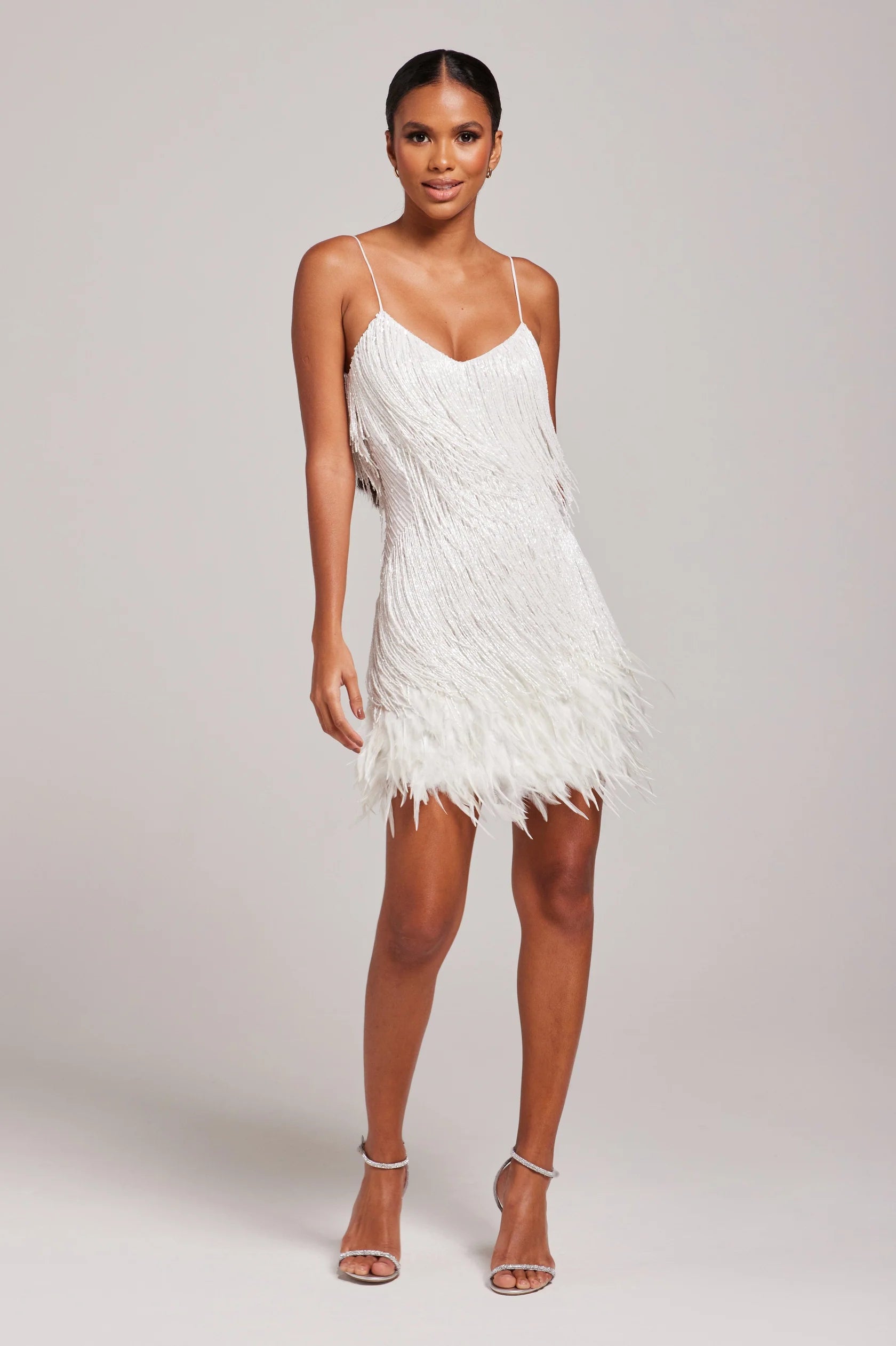 Penelope | Petite Cocktail Dresses Feather Fringe Mini