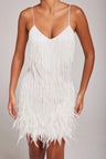 Penelope | Petite Cocktail Dresses Feather Fringe Mini