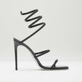 Celestine | Diamante Ankle Wrap Stiletto Heels Evening Sandals