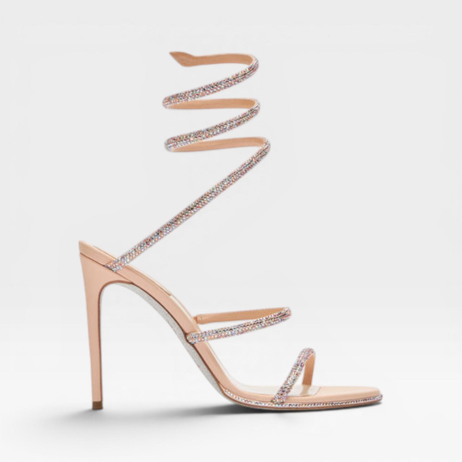 Seraphina | Gold Block Heels For Wedding With Diamante Wrap Detail