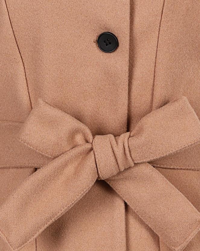 Dominique | Long Black Belted Longline Winter Coat For Women