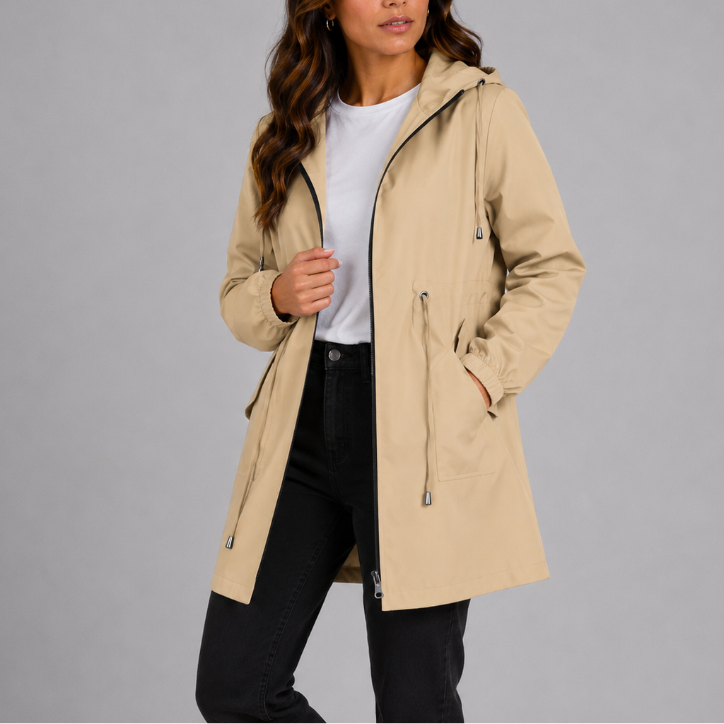 Fenella | Women's Raincoat With Hood Lightweight Waterproof