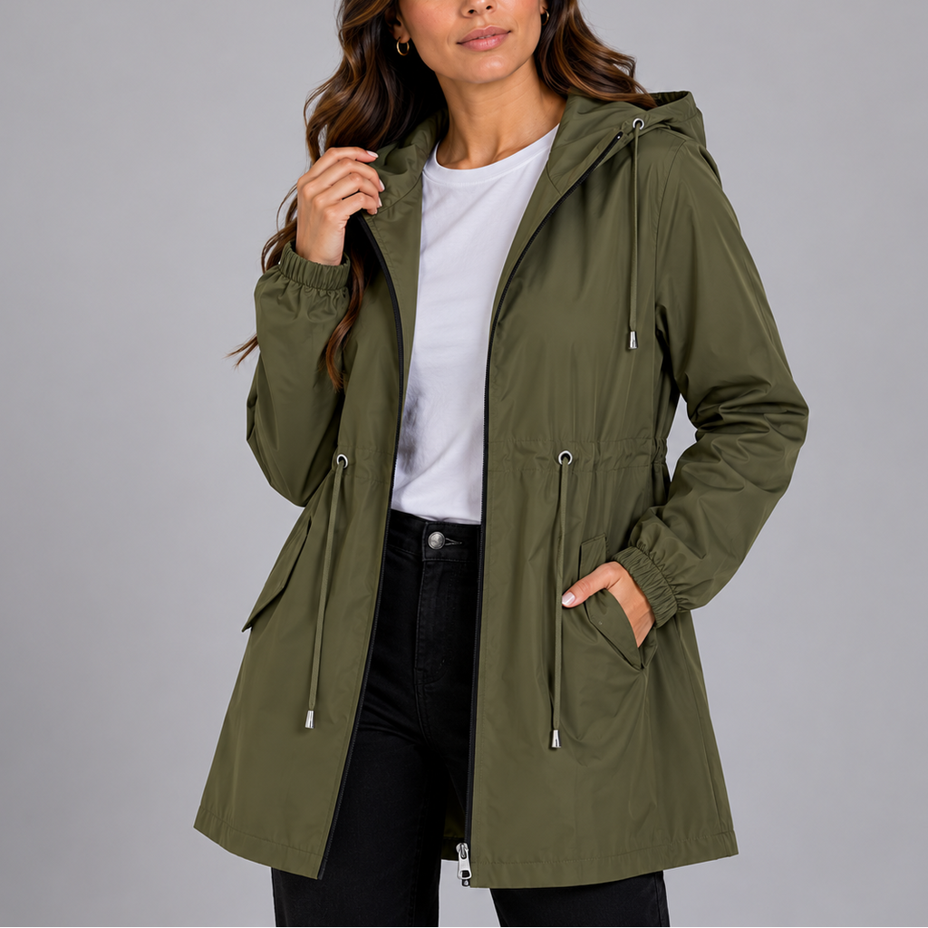Fenella | Women's Raincoat With Hood Lightweight Waterproof