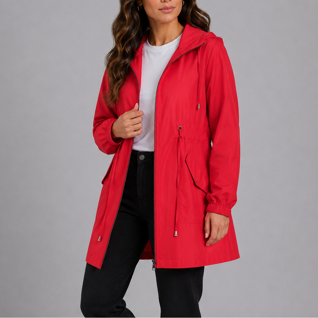 Fenella | Women's Raincoat With Hood Lightweight Waterproof