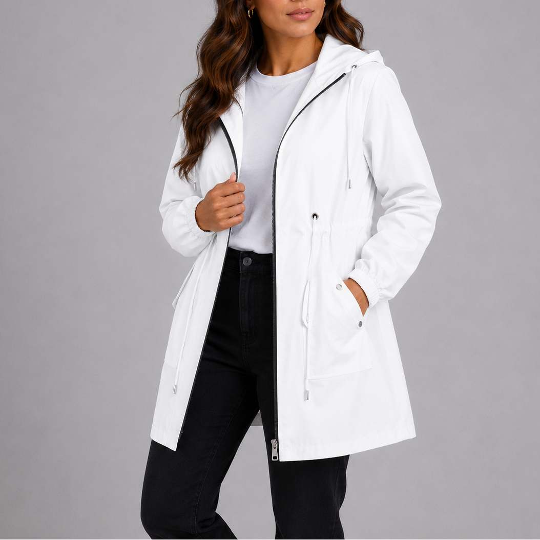 Fenella | Women's Raincoat With Hood Lightweight Waterproof