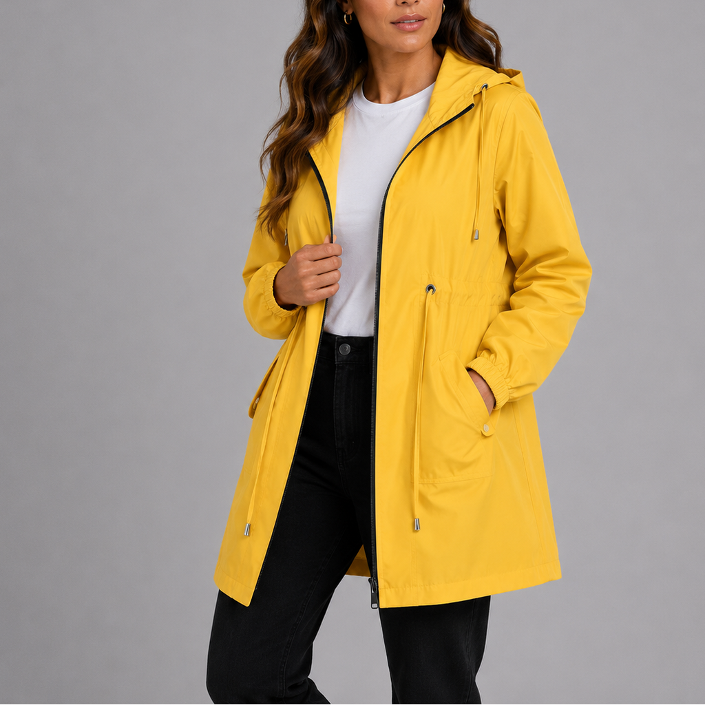 Fenella | Women's Raincoat With Hood Lightweight Waterproof
