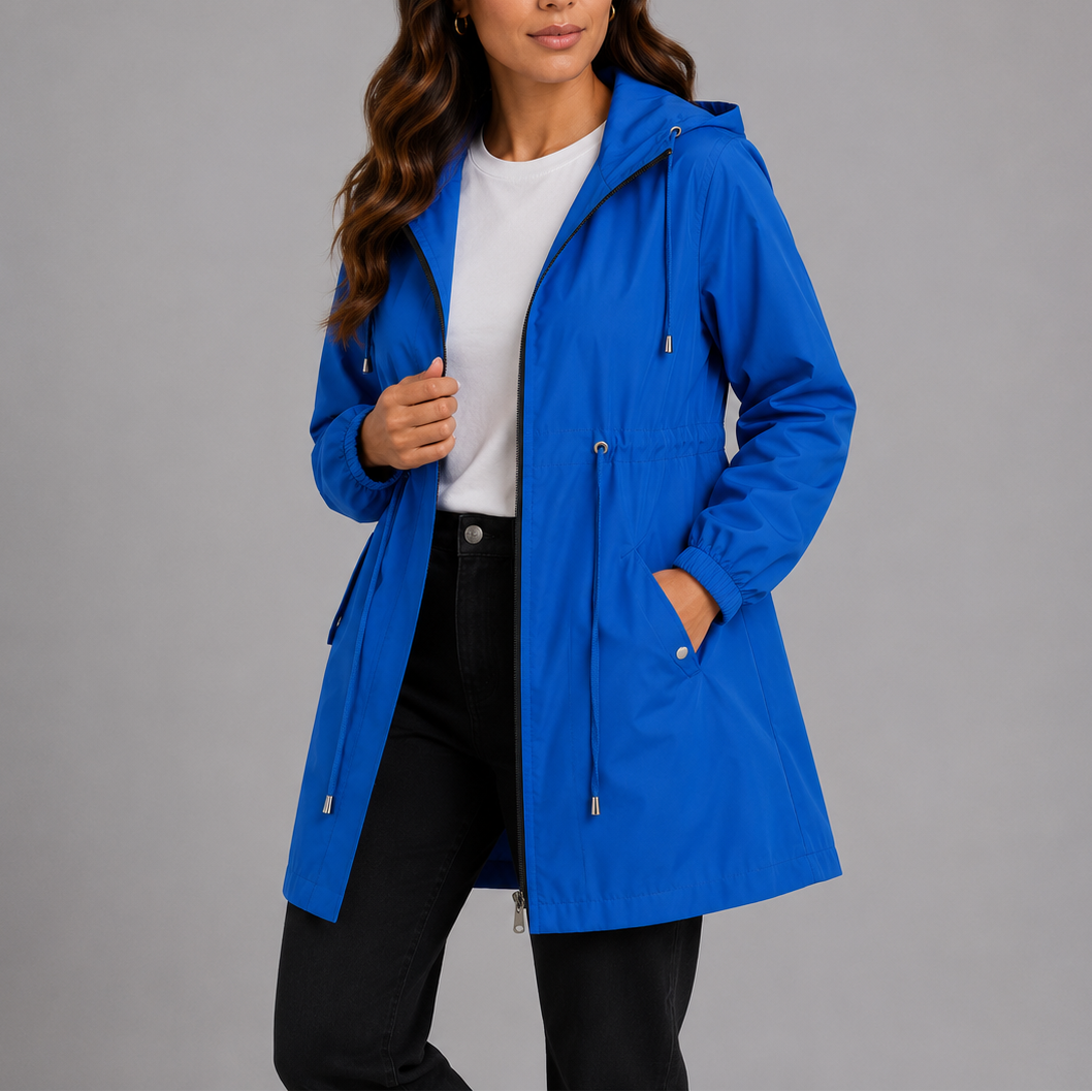 Fenella | Women's Raincoat With Hood Lightweight Waterproof