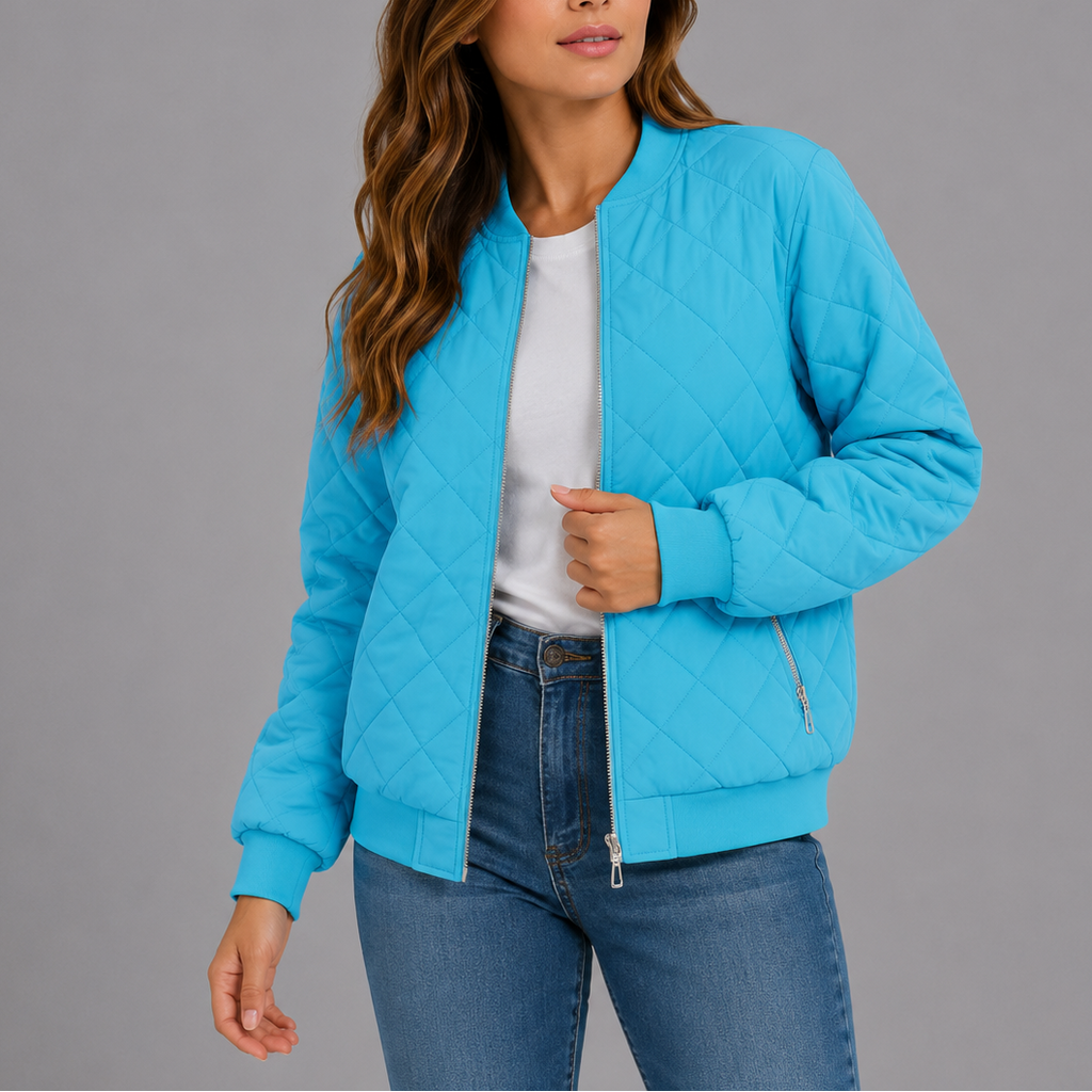 Celestine | Womens Quilted Bomber Jacket With Pockets