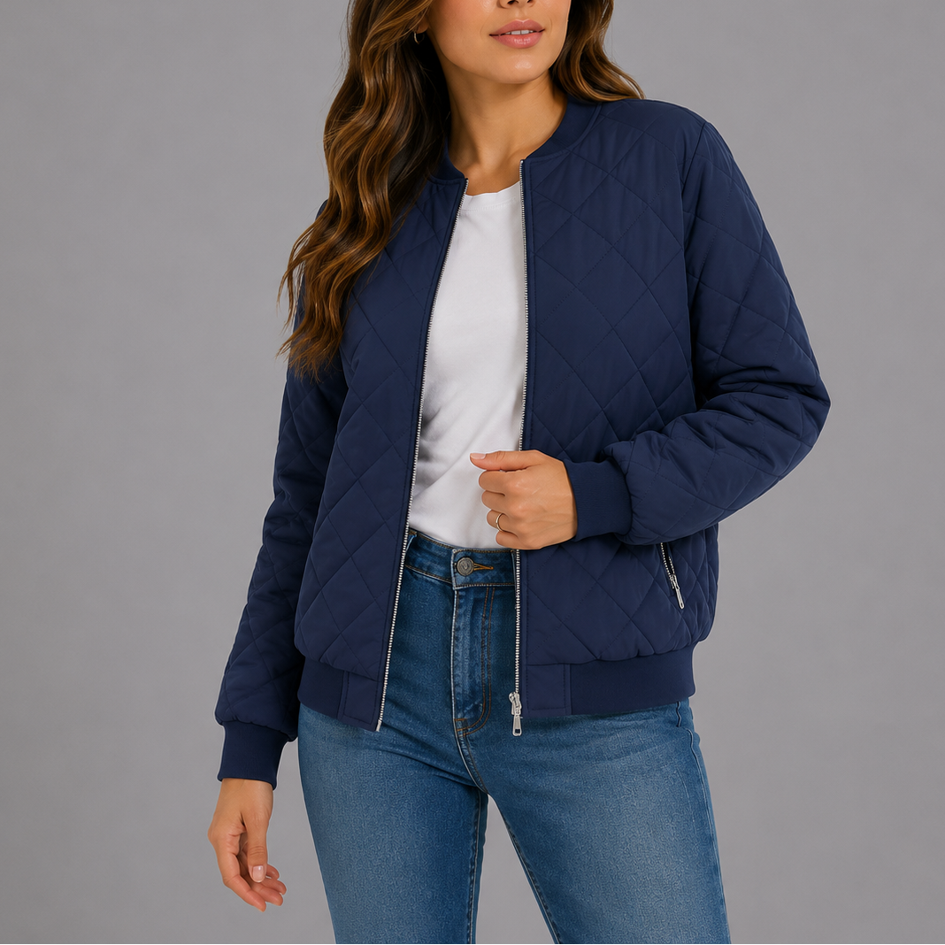 Celestine | Womens Quilted Bomber Jacket With Pockets