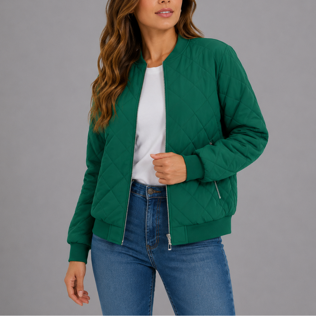 Celestine | Womens Quilted Bomber Jacket With Pockets
