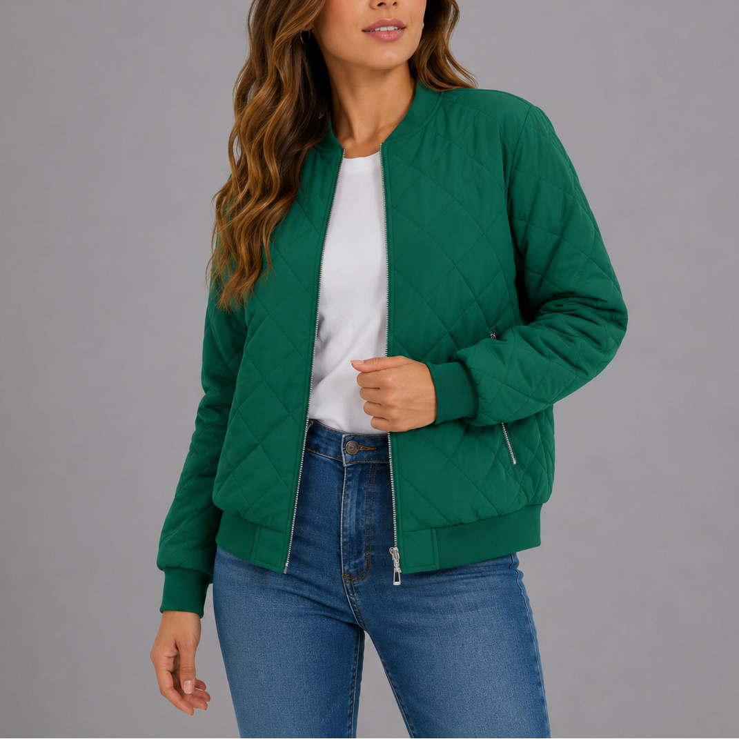 Celestine | Womens Quilted Bomber Jacket With Pockets