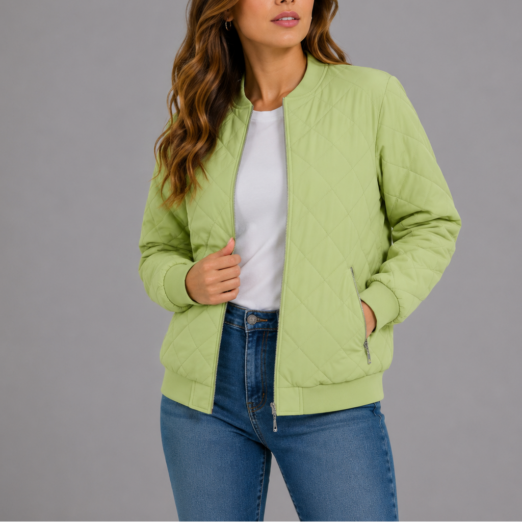 Celestine | Womens Quilted Bomber Jacket With Pockets
