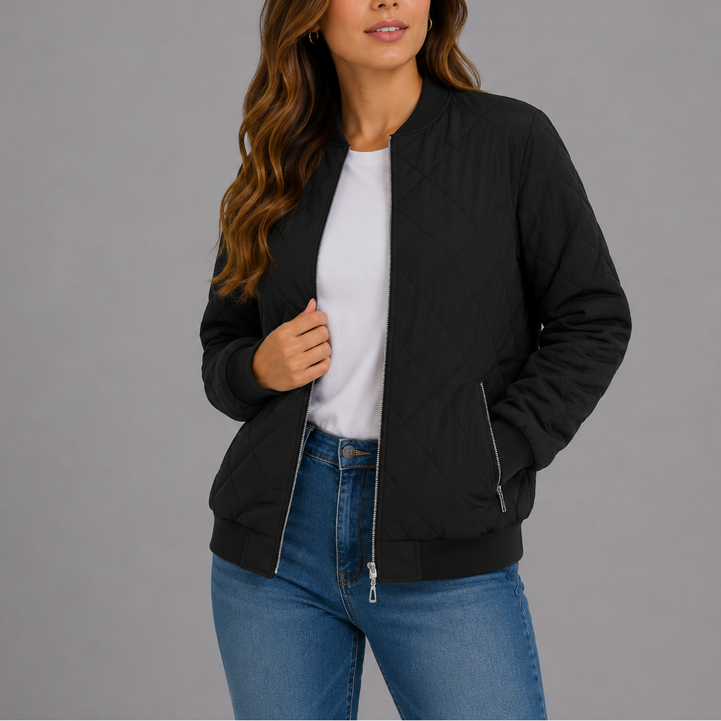 Celestine | Womens Quilted Bomber Jacket With Pockets