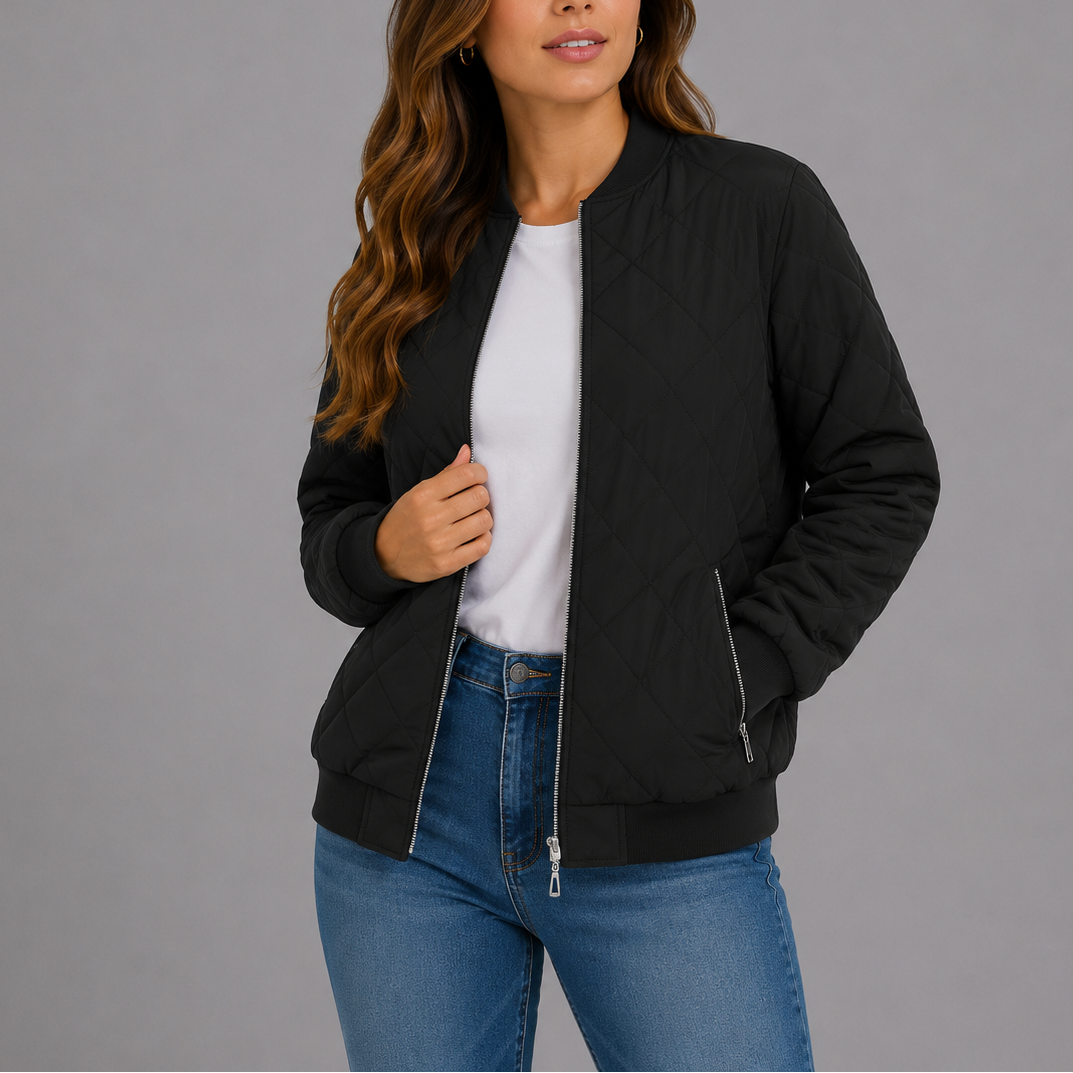 Celestine | Womens Quilted Bomber Jacket With Pockets
