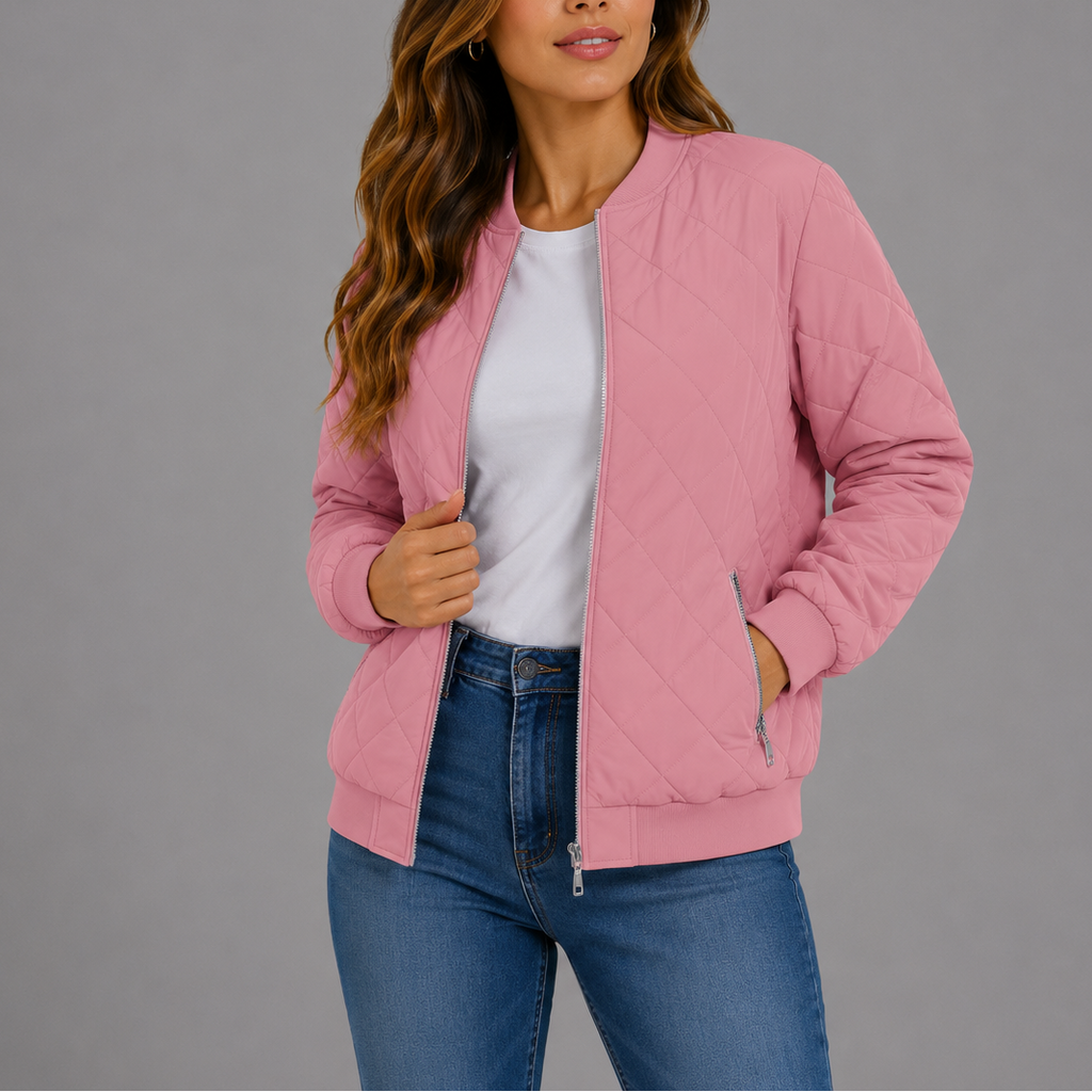 Celestine | Womens Quilted Bomber Jacket With Pockets