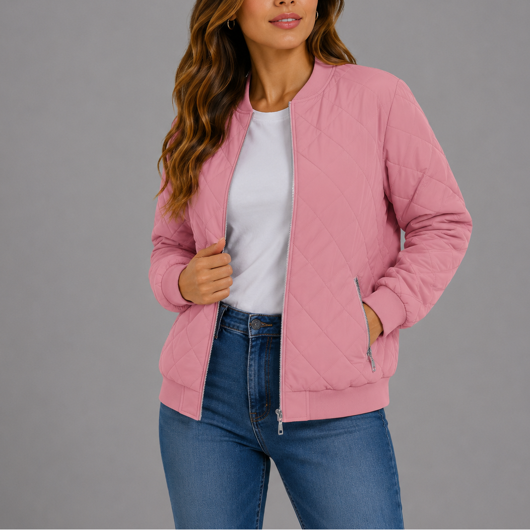 Celestine | Womens Quilted Bomber Jacket With Pockets