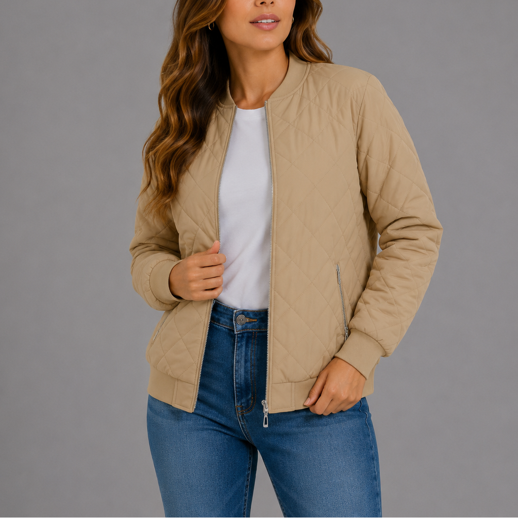 Celestine | Womens Quilted Bomber Jacket With Pockets