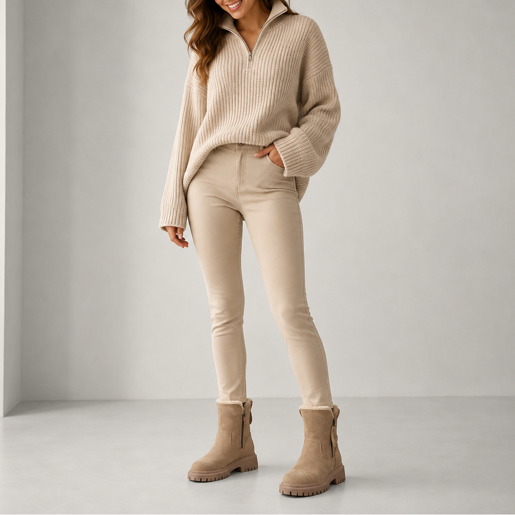 Juliette | Black Chunky Heeled Ankle Boots For Winter