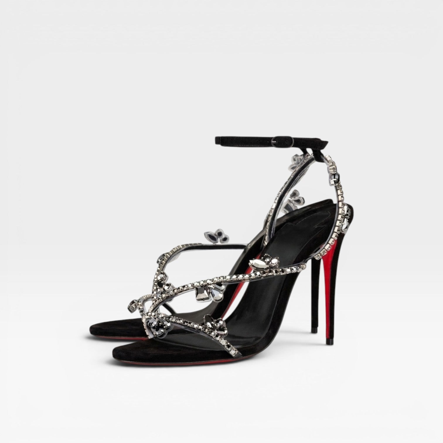 Isolde | Crystal Embellished Strappy Stiletto Heels