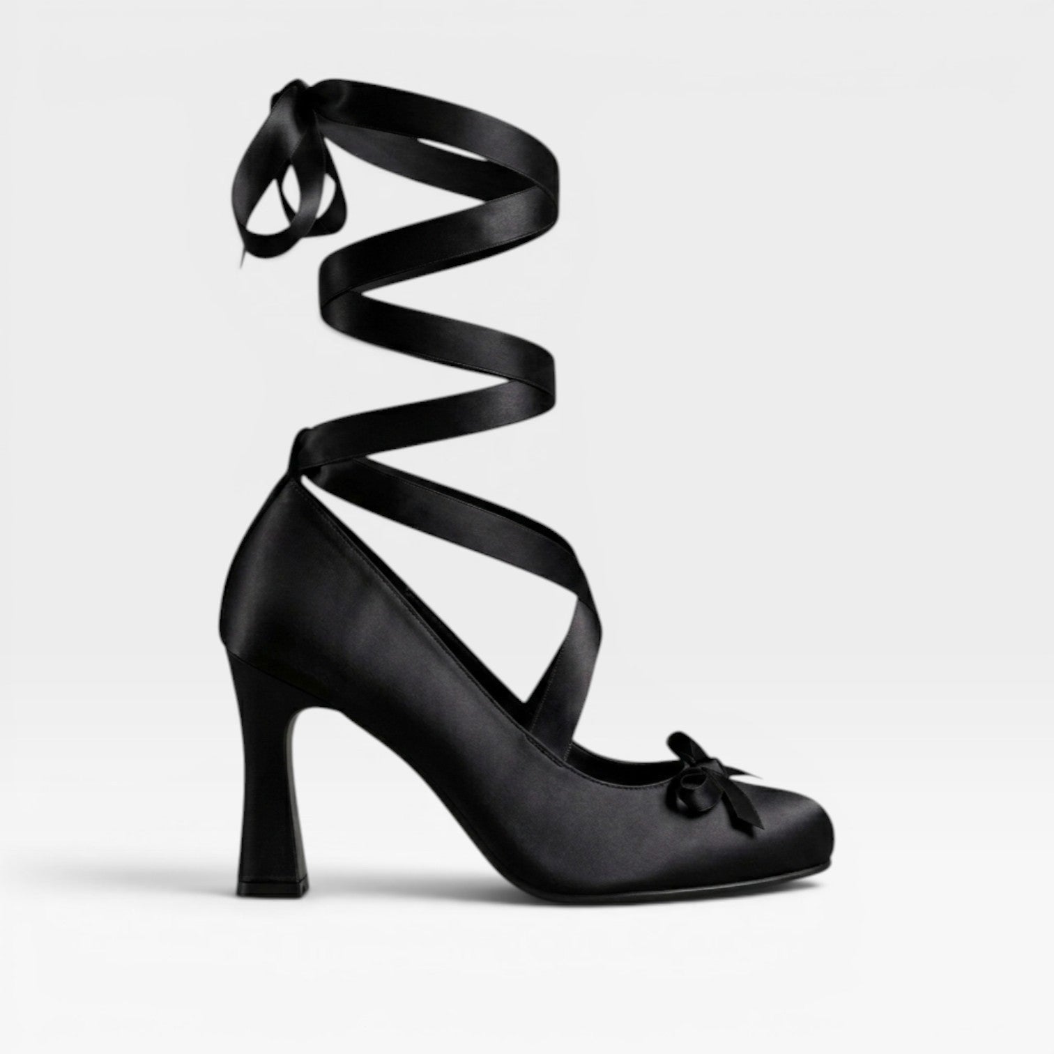 Wilhelmina | Gold Block Heels For Wedding With Satin Ribbon Ties